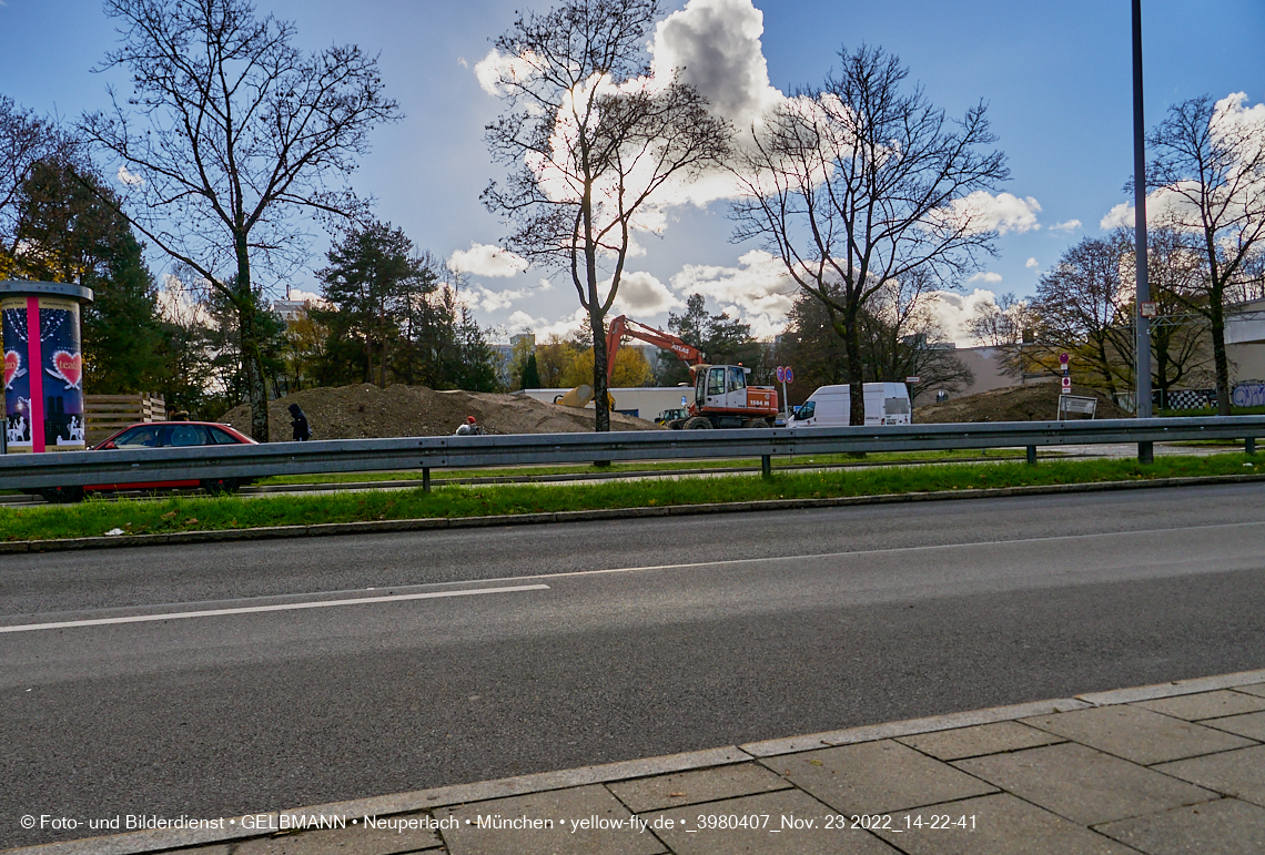 23.11.2022 - Baustelle an der Quiddestraße Haus für Kinder in Neuperlach